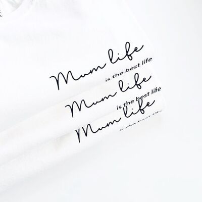 Mum Life T-shirt - Black - small