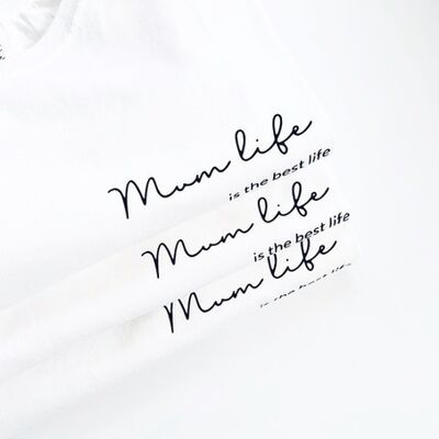 Mum Life T-shirt - Black - large