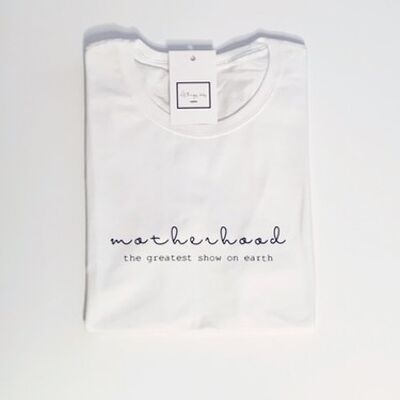 Motherhood T-shirt - white - small
