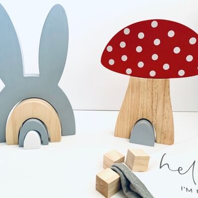 Woodland Stacking Toy - Mushroom Stacking Toy