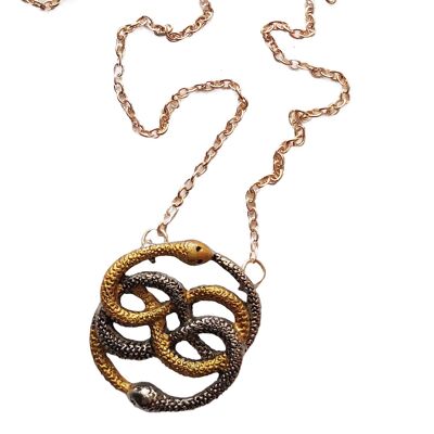 Two snakes Necklace