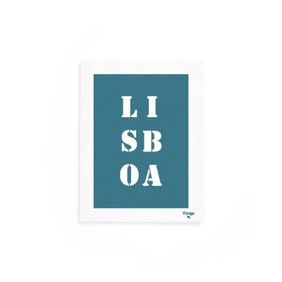 Cartel azul "Lisboa"