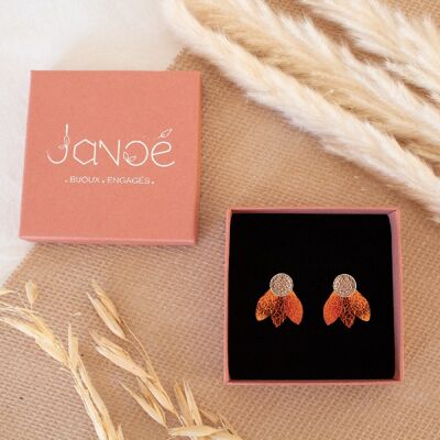 Gina Earrings - Tangerine