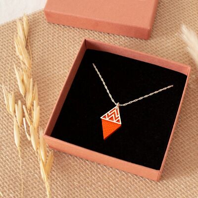 Marion Simple Chain Necklace - Tangerine