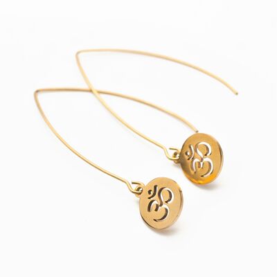 Glauben Sie an sich Wishbone-Ohrringe – Gold