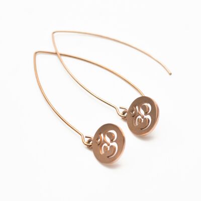 Boucles d'oreilles Believe In Yourself Wishbone - Or Rose