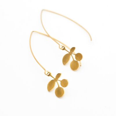 Aretes Believe In Yourself Wishbone - Oro