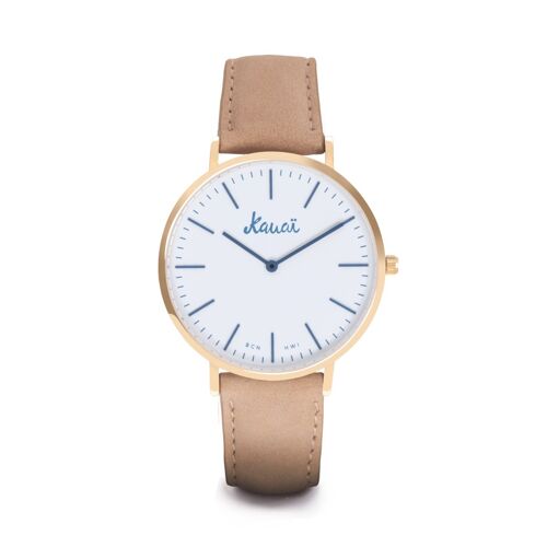 Reloj Moana White Beige