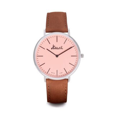 Horloge Marron Saumon