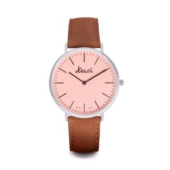 Horloge Marron Saumon 1