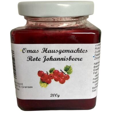 Omas Hausgemachtes Rote Johannisbeere Fruchtaufstrich200g