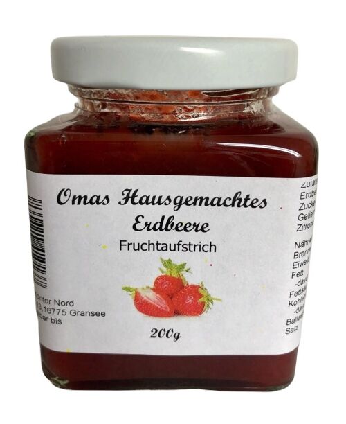 Omas Hausgemachtes Erdbeere Fruchtaufstrich 200g