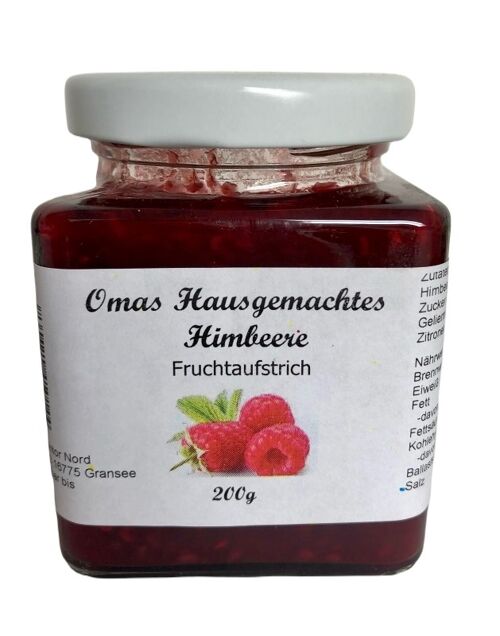 Omas Hausgemachtes Himbeere Fruchtaufstrich 200g