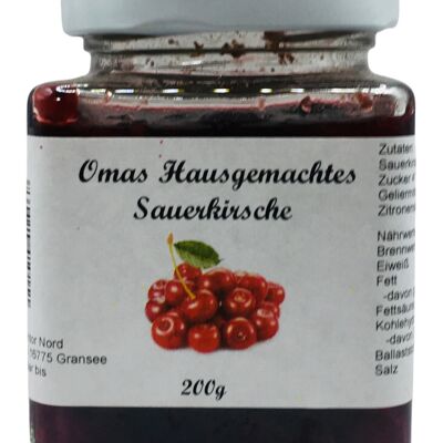 Grandma's homemade sour cherry fruit spread 200g