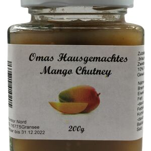 Chutney de mangue maison de grand-mère 200g