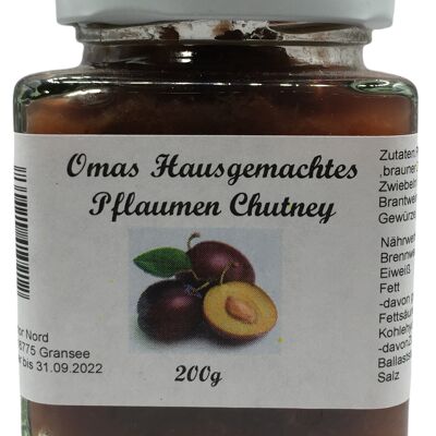 Chutney de prunes maison de grand-mère 200g