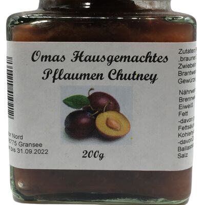 Grandma's homemade plum chutney 200g