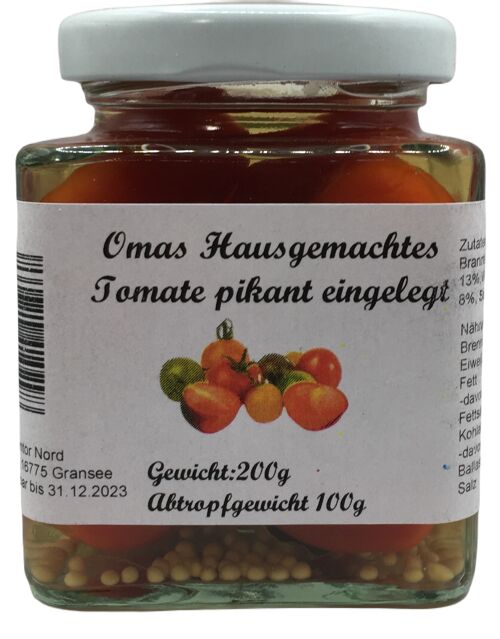Omas Hausgemachtes Tomaten pikant eingelegt 200g