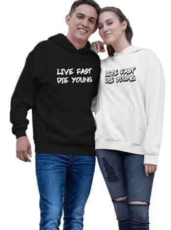 Live Fast Die Young - Sweat à capuche unisexe - Noir 2