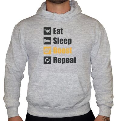 Eat Sleep Boost Repeat - Unisex Hoodie - Grau