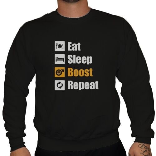 Eat Sleep Boost Repeat - Unisex Sweatshirt - Schwarz