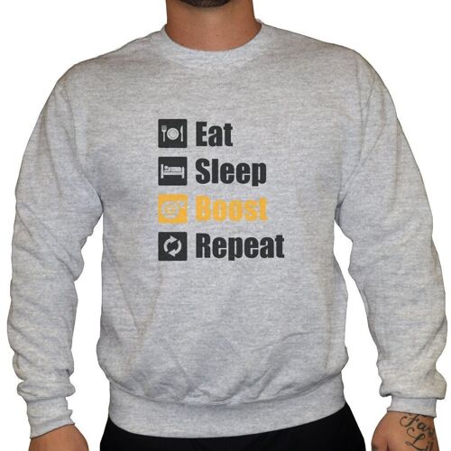 Eat Sleep Boost Repeat - Unisex Sweatshirt - Grau
