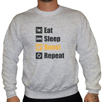 Eat Sleep Boost Repeat - Sweat-shirt unisexe - Gris 1