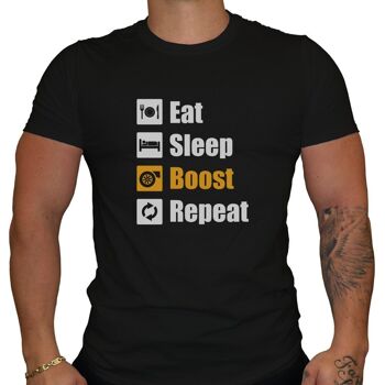 Eat Sleep Boost Repeat - T-shirt pour homme - Noir 1