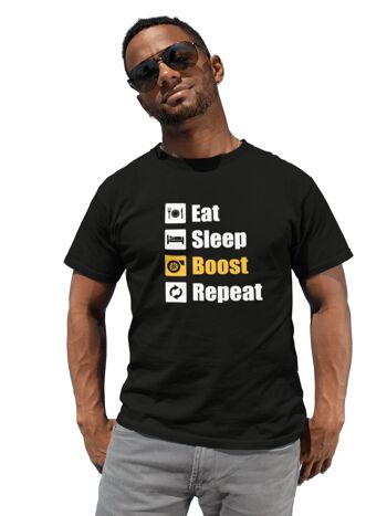 Eat Sleep Boost Repeat - T-shirt pour homme - Noir 2