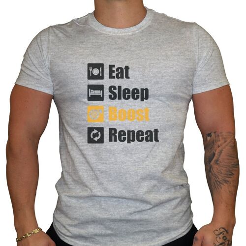 Eat Sleep Boost Repeat - Herren T-Shirt - Grau