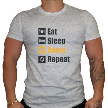 Eat Sleep Boost Repeat - T-shirt pour homme - Gris 1