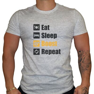Eat Sleep Boost Repeat - Maglietta da uomo - Grigio
