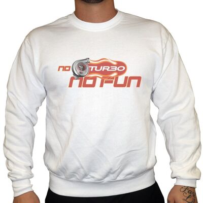 No Turbo No Fun - Unisex Sweatshirt - Weiß