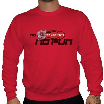 No Turbo No Fun - Felpa Unisex - Rossa