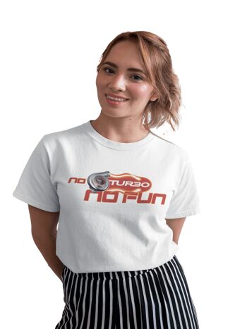 No Turbo No Fun - T-shirt femme - Blanc 2