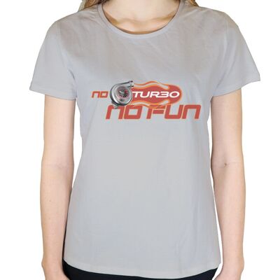 No Turbo No Fun - Damen T-Shirt - Grau