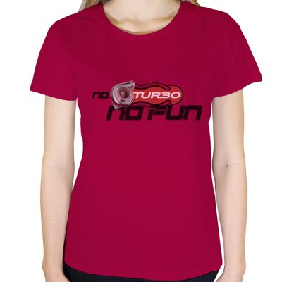 No Turbo No Fun - T-shirt femme - Rouge