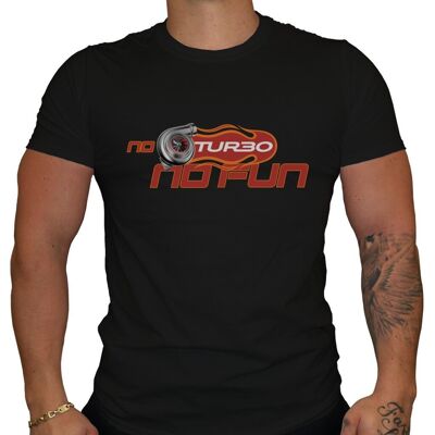 No Turbo No Fun - Maglietta da uomo - Nera