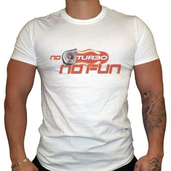 No Turbo No Fun - T-shirt pour homme - Blanc 1