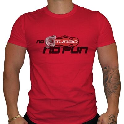 No Turbo No Fun - Maglietta da uomo - Rossa