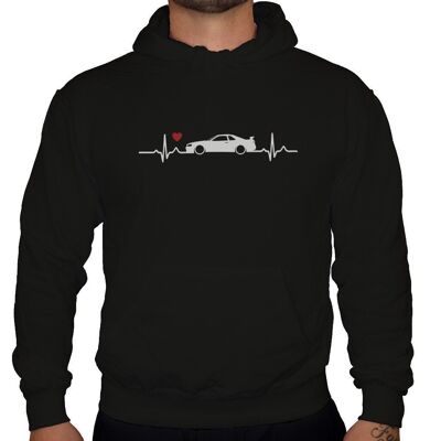 Nissan Skyline Love - Felpa con cappuccio unisex - Nero