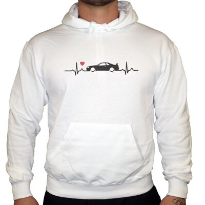 Nissan Skyline Love - Felpa con cappuccio unisex - Bianco