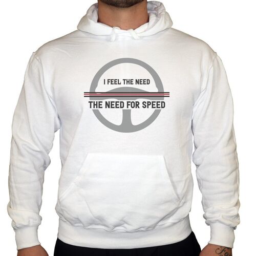 I feel the need for speed - Unisex Hoodie - Weiß