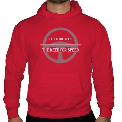 I feel the need for speed - Unisex Hoodie - Red