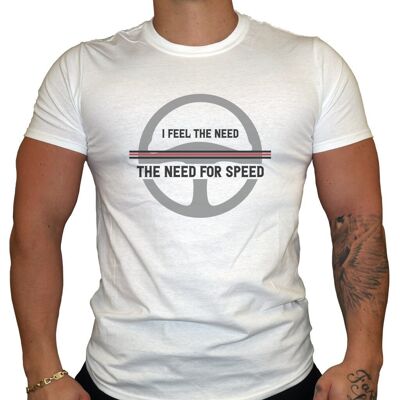 I feel the need for speed - Herren T-Shirt - Weiß