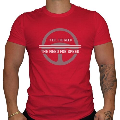 I feel the need for speed - Herren T-Shirt - Rot