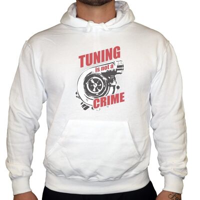 Tuning is not a Crime - Sudadera con capucha unisex - Blanco