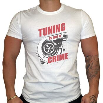 Le tuning n'est pas un crime - T-shirt pour homme - Blanc 1