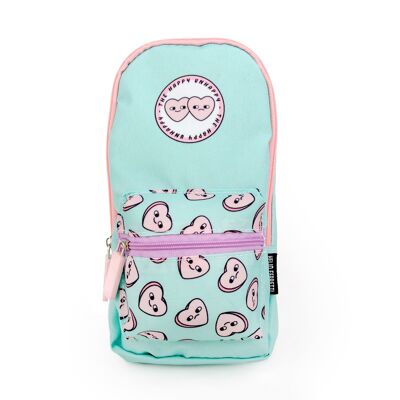 Backpack pencil case happy unhappy turquoise hf