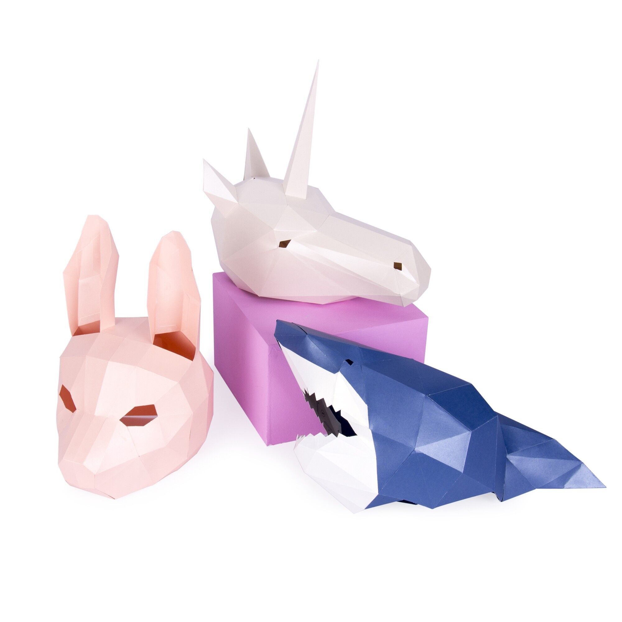 Mask set unicorn shark and rabbit hf